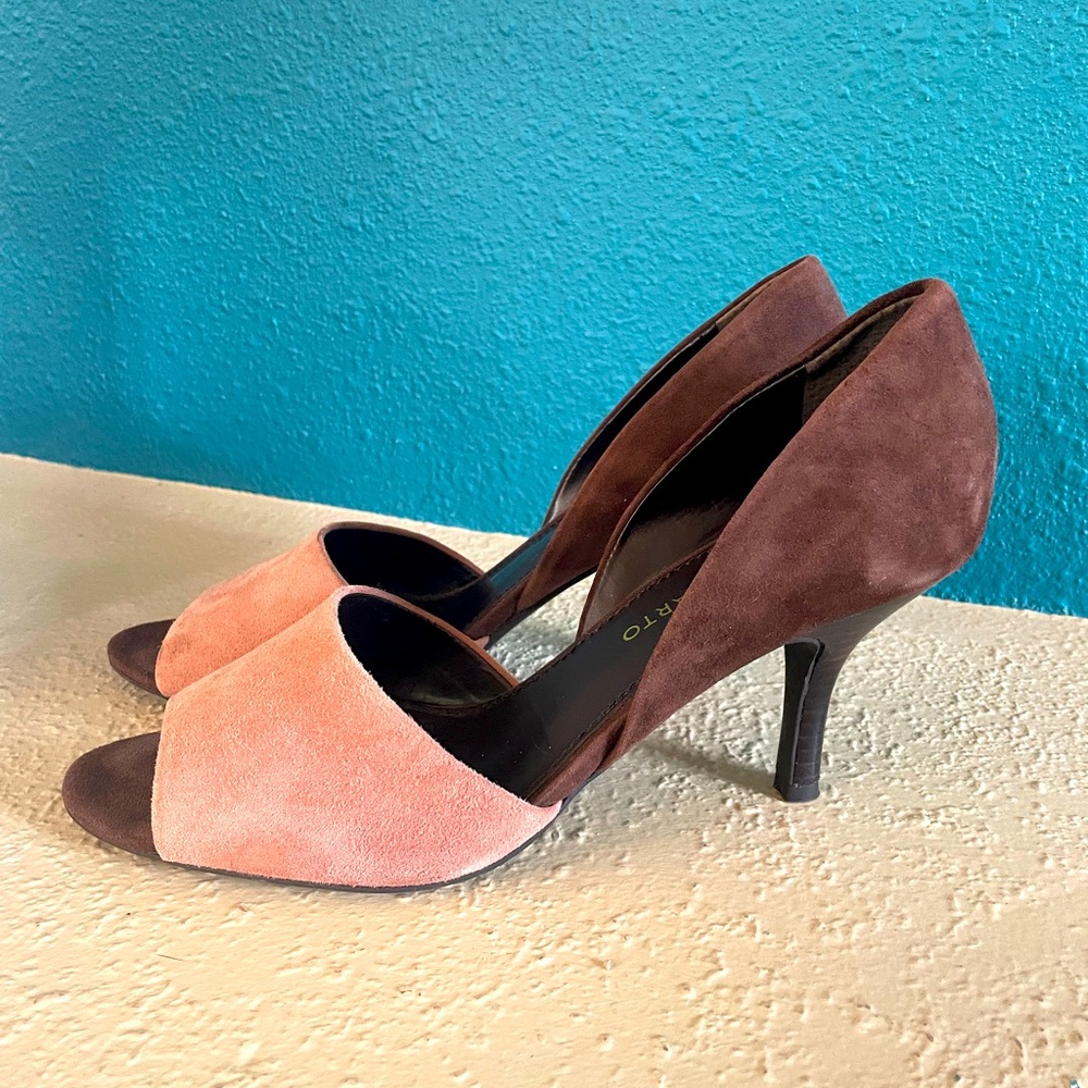 Franco Sarto 'L-ilas' leather suede heels Size 9
